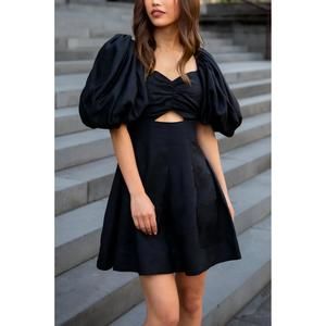 NEW AURETA. camille mini dress in noir